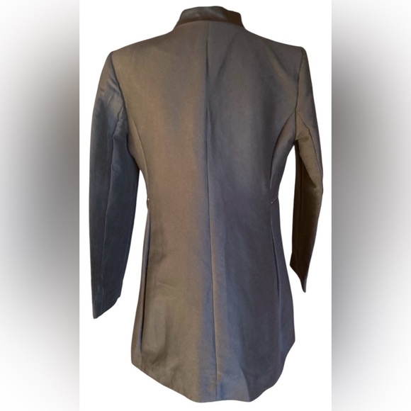 BCBG MAXAZRIA Arelia Black A-Line Blazer Jacket Women’s Large Zippered Waist - Picture 9 of 16